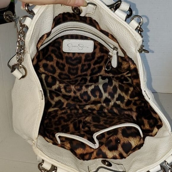 Jessica Simpson Bag White Shoulder Handbag Satchel Vegan Leather Women's WOMAN'S - Picture 10 of 16